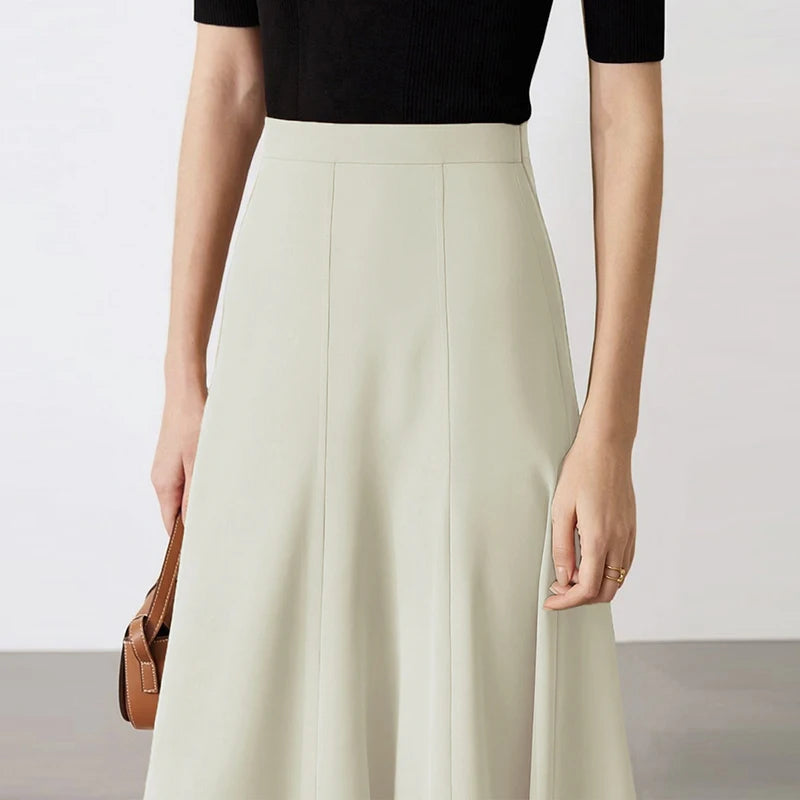 Women's Skirt 2026 Summer New Elegant Office Solid High Waist Mermaid Skirt Casual Loose Versatile Woman Clothes 12622093