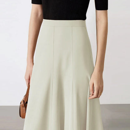 Women's Skirt 2026 Summer New Elegant Office Solid High Waist Mermaid Skirt Casual Loose Versatile Woman Clothes 12622093