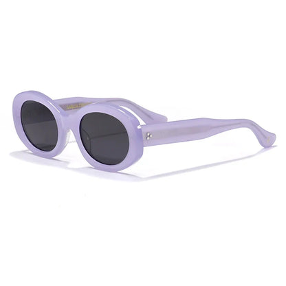 Top Quality Handmade Oval Acetate Men Women Vintage Sunglasses New Exquisite Design Sunglasses Outdoor UV400 Luxury Sunglasses