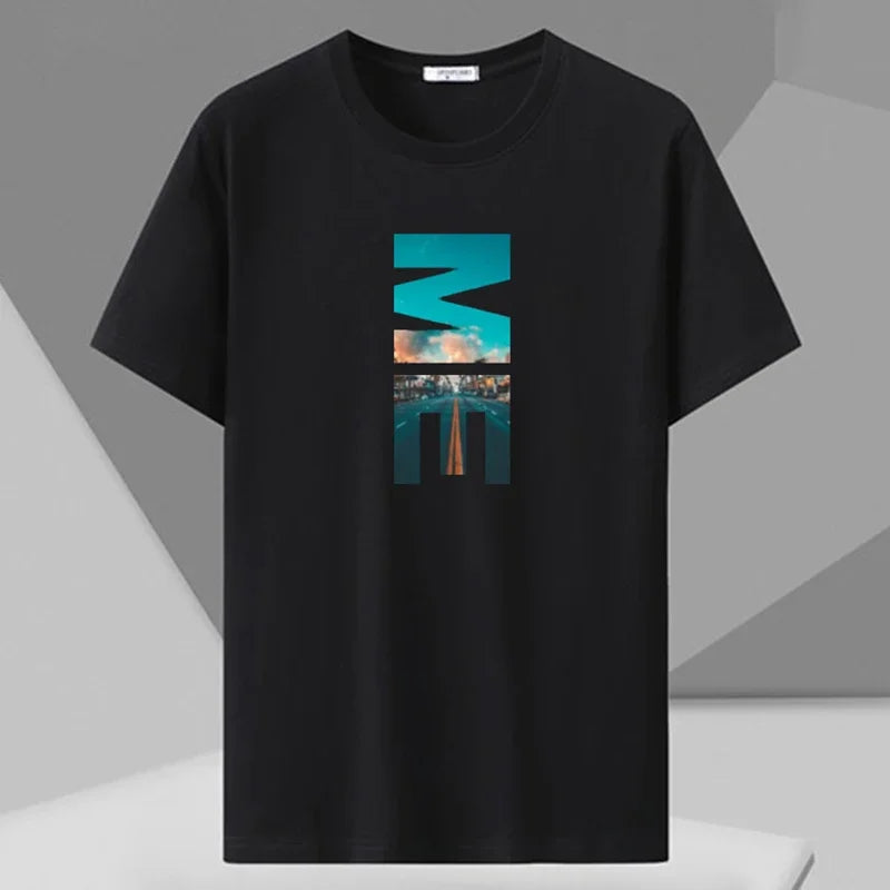 Plus Size Printed T Shirt Men 5XL 6XL 7XL 180kg Loose Short Sleeve Tee Oversized Tops Big Size Men Clothing 티셔츠 반팔 남자 Camiseta