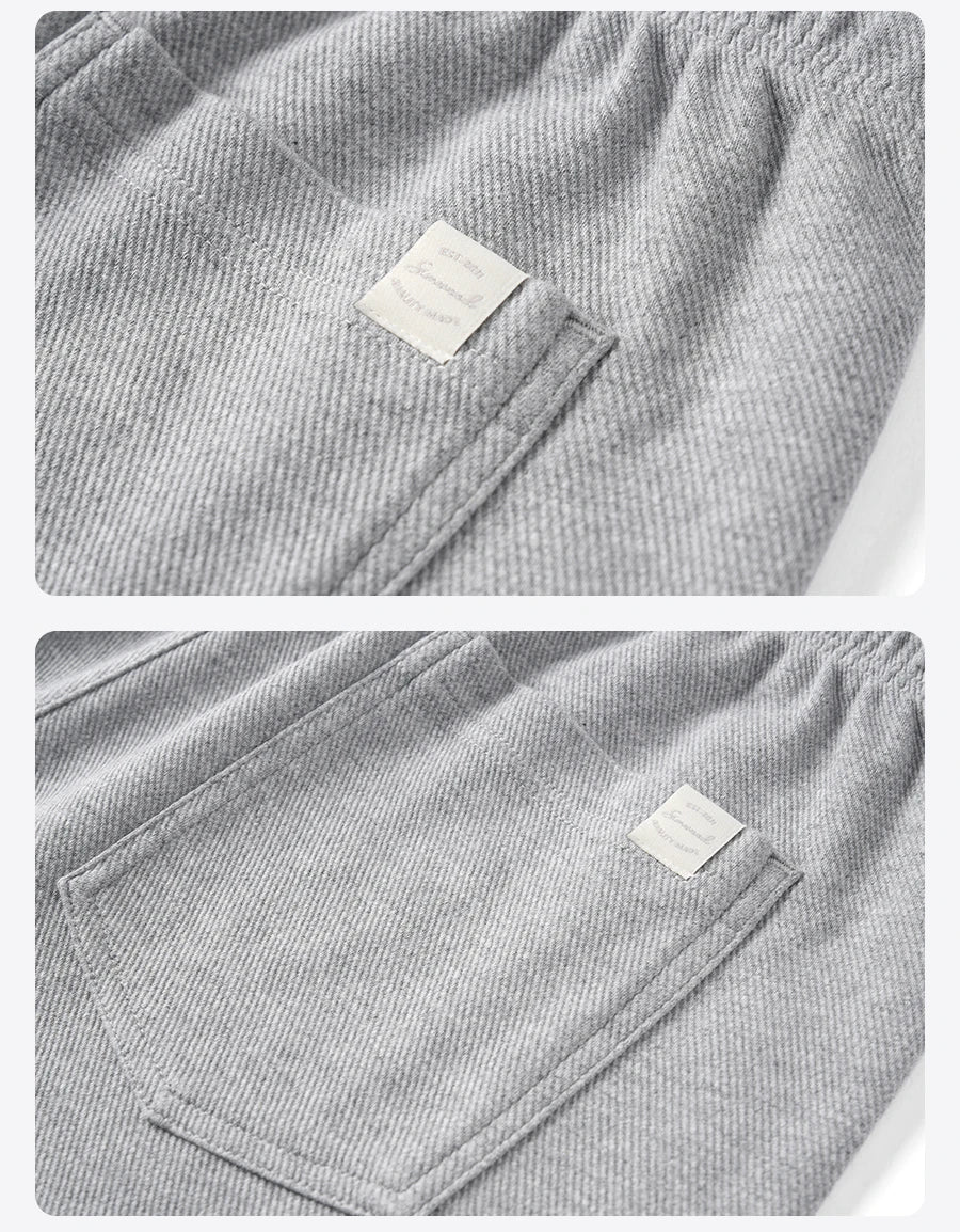 2026 Summer New 340g Twill Knit Men Shorts Casual Loose Fit Sweatpants Shorts Solid Color Breathable Jogger Shorts