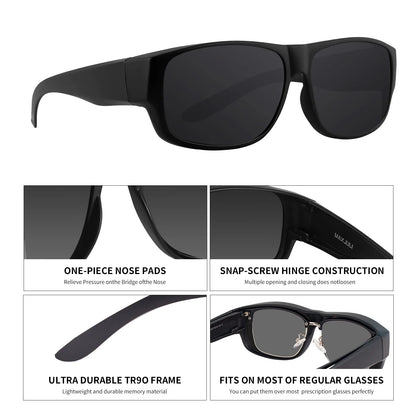 Polarized Sunglasses for Men Women Fit Over Glasses  Wraparound Sunglasses gafas de sol hombre lentes de sol 8239