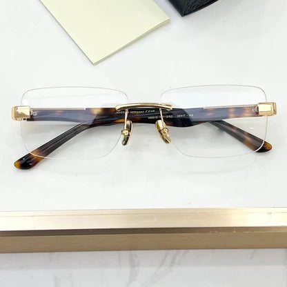 Luxury Business Style Sunglasses for Men Women Germany Brand High Quality Alloy Acetate Square Designer for Prescription Eyeware