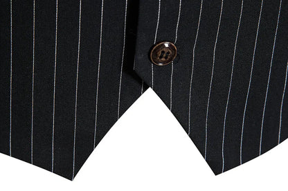 Men's Suit Vest Striped Single Breasted Waistcoat Stylish Mail Suit Retro Vest Wedding Business Banquet Daily Groomsman Uniform
