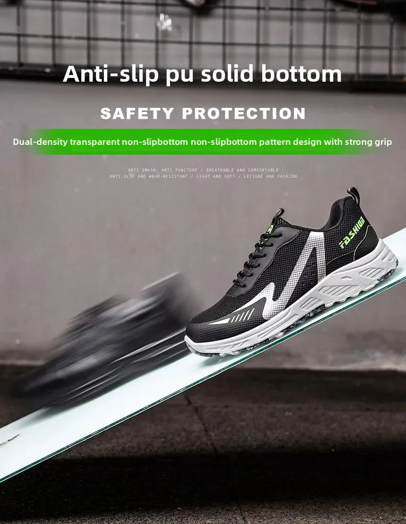 Fashion Insulation 6KV Plastic Toe Cap Labor Protection Shoes Anti Nail Indestructible Work Safety Boots Sneakers Male Footwear