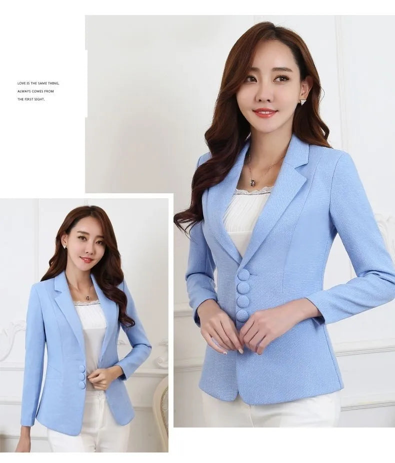 Fashion Women Blazers Jackets Work Office Lady Suit 2025 Slim Single Breasted Business Female Blazer Coats Formal Veste Femme