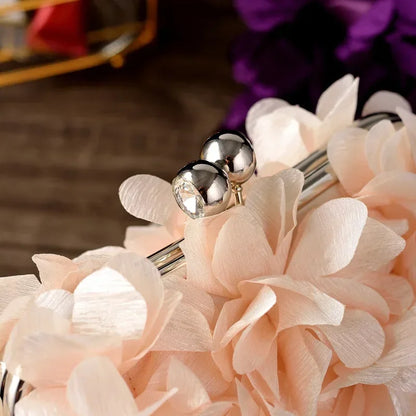 Wedding Dress Bag 8 Colors White Bride Clutches Ladies Blue Party Handbag Woman Purple Evening Flower Bags Floral Wedding Clutch