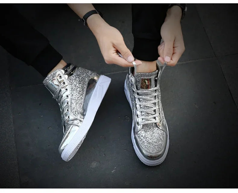 Mens Casual Shoes Non-slip Sports Outsole  Light High-top Men Fashion Boots Wear-resistant Male Sneakers 48