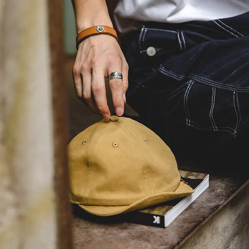 Oversize Men's Denim Golf Caps Casual Newsboy Hat Amekaji Retro Beret Wild Hats Uncle Fu Unisex Vintage Flip Octagonal Cap