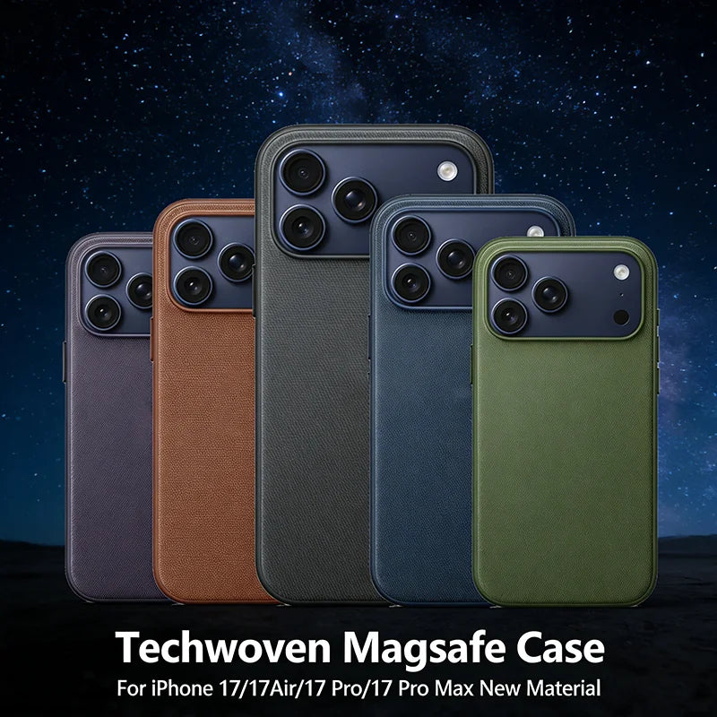 Official 1:1 High Quality Technology Woven Case for IPhone 17 Pro Max for Magsafe Wireless Charging Protect Cover Animation Case