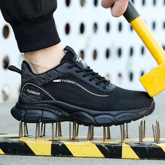 New men's safety shoes, anti smash and anti stab work shoes, men's indestructible safety boots, insulated shoes