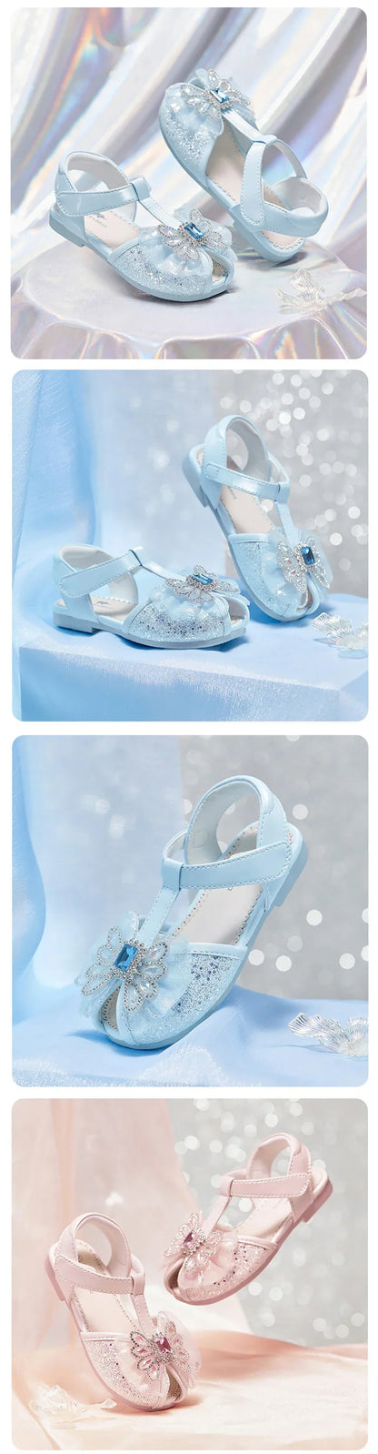 Girls Sandals Summer Children Soft Cool Shoes Fashion Crystal Princess Sweet Party Non-slip Outdoors Sandal DB2261153