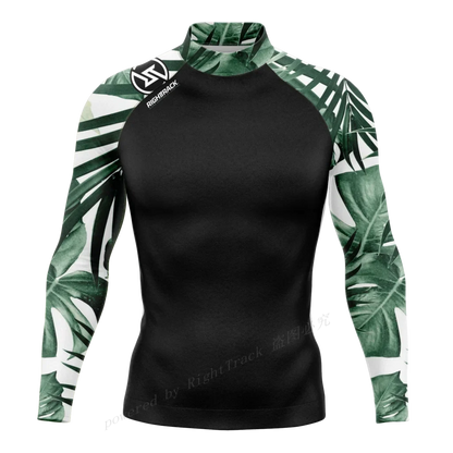 Hot Men's Rashguard Snorkeling Long Sleeve Surfing Shirts Diving Sunscreen Surf Sweatshirt UV Protection RightTrack Swimwear