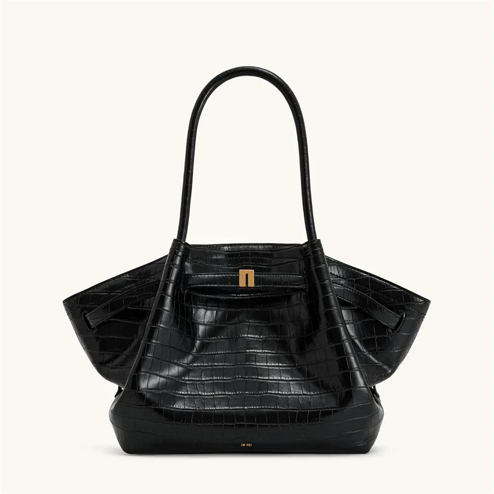 Women's High Quality Vintage Dumpling Bag Black Faux Suede, Vegan Leather Crossbody Shoulder Tote Handbag for Everyday