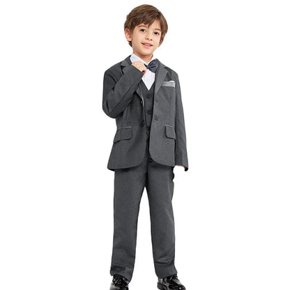 5Pcs/6Pcs Boys Suits Tuxedo Formal Blazer Page Boy Suit Slim fit for Wedding Party 2-14Years