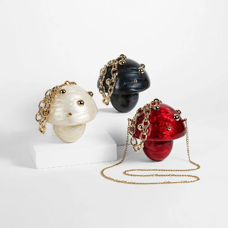 Handbag Crossbody Bag Clutch Evening Acrylic Shoulder Fashion New Mushroom-shaped Wedding Pouch In Luxury Handbags Women