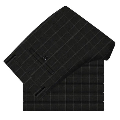Autumn Winter Men's Business Casual Plaid Pants Korean Fashion Stretch Slim Fit Suit Pants Male Office Formal Versatile Trouser