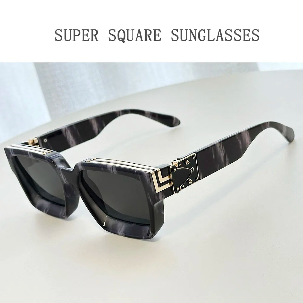 2026 Retro Square Sunglass Men Vintage Millionaire Sunglasses Women Trendy Vacation Luxury Fashion Glasses Gafas De Sol Hombre