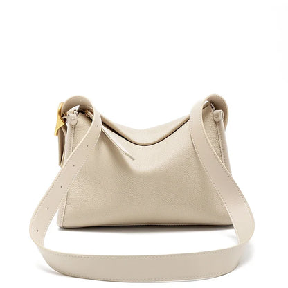 Women's Natural Cow Genuine Leather Shoulder Bags Ladies Retro Fashion Cowhide Crossbody Bag Female Casual Commuting Bag