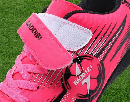 Kids Football Shoes Turf Soccer Cleats Non Slip Lightweight Training Sneakers Indoor Outdoor Futsal Boots Breathable Boys Girls