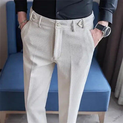 Yellow Men's Suit Pants, Fashion Slim Dress Trousers ,White Black Blue Green Pantalones Hombre Fall/Winter Male Pant, 2025 New
