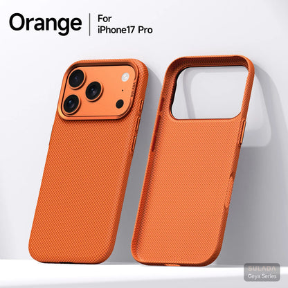 Kevlar Pattern Texture Wireless Charging Case For IPhone 18 Pro Max 17 16 360° Rotate Bracket Bare-metal Feel Drop-Proof Cover