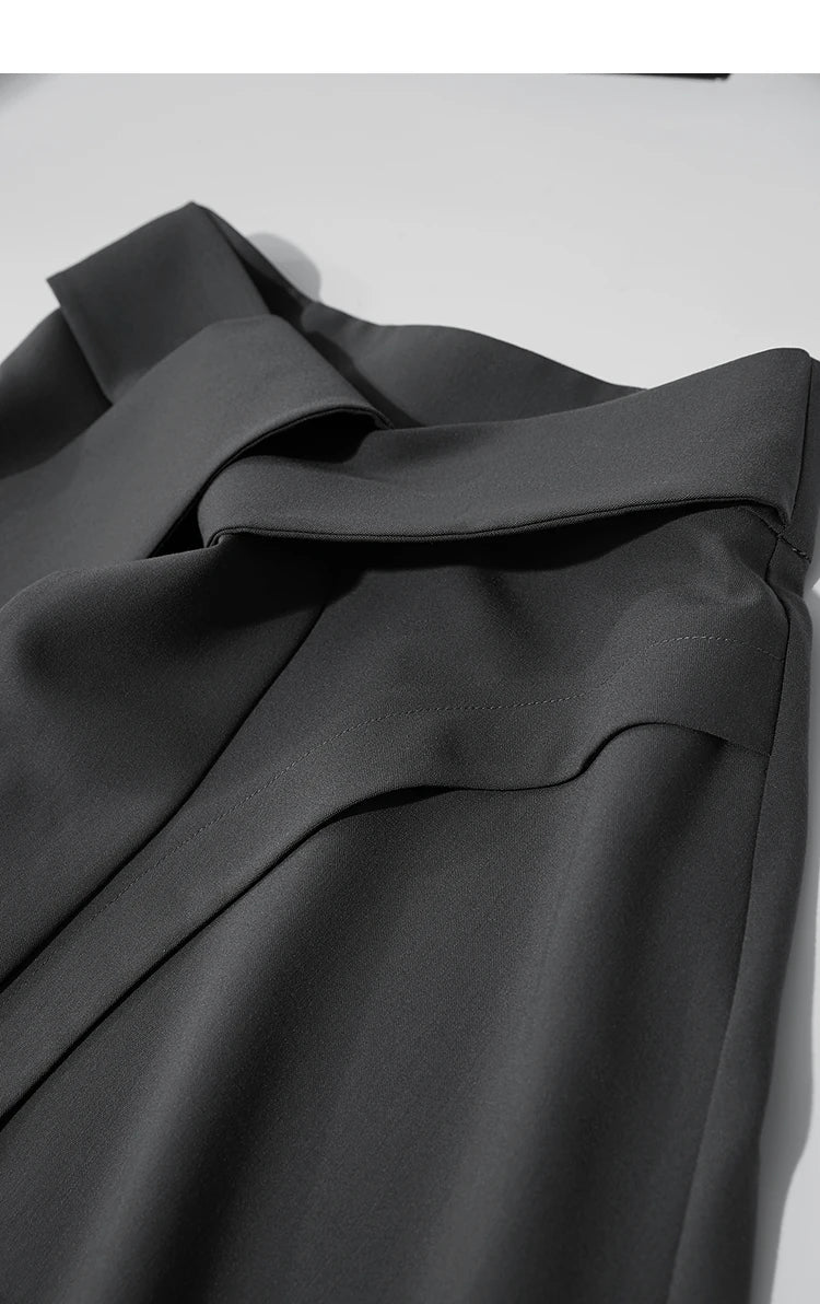 Minimalist New Skirt Women Summer 2025 Solid Loose Mid-length A-line Asymmetric Skirts Female Fashion Office Lady 12542045