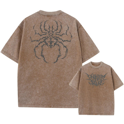 Anime Hunter X Hunter Hisoka And Chrollo Logo Washed Graphic TShirt Men Vintage T-Shirts Casual Cotton Streetwear Harajuku Top