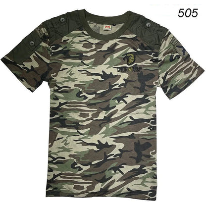 Summer Style Men's T-Shirts Military Style Short Sleeve Tees Streetwear Embroidery Pure Cotton Casual T Shirt Men Cloting