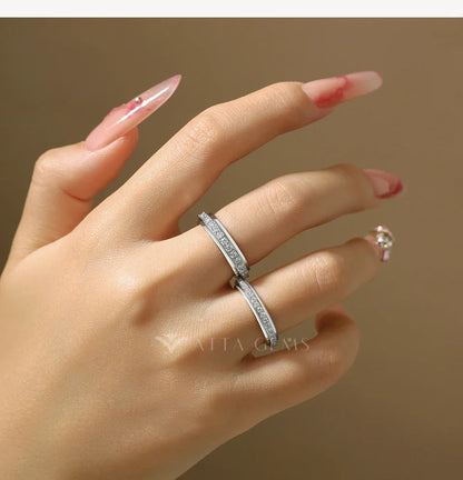 Hot Moissanite Rotating Rings for Women Men 925 Sterling Silver Fidget Anxiety Ring Versatile Daily Wear Simple Jewelry