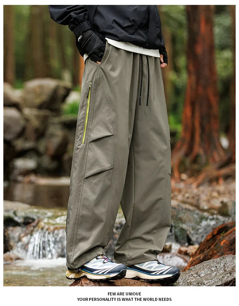 Outdoor Hiking Pants Male Waterproof Windproof Climbing Paratrooper Trousers Autumn Wear-Resistant Camping Cycling Cargo Pants