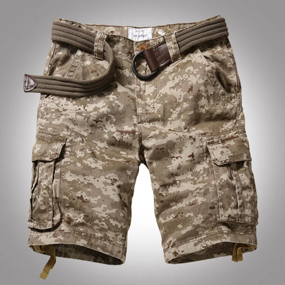 Camouflage Shorts Male Military Clothing Style Army High Quality Mens Cargo Shorts Cotton Multi Pockets Breeches Bermuda Cargo