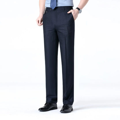 Brand New High-end Men's Wool Pants -Wool Blend Thin Fabric for Summer,Business Formal Dress Pants,Wool Blend Trousers