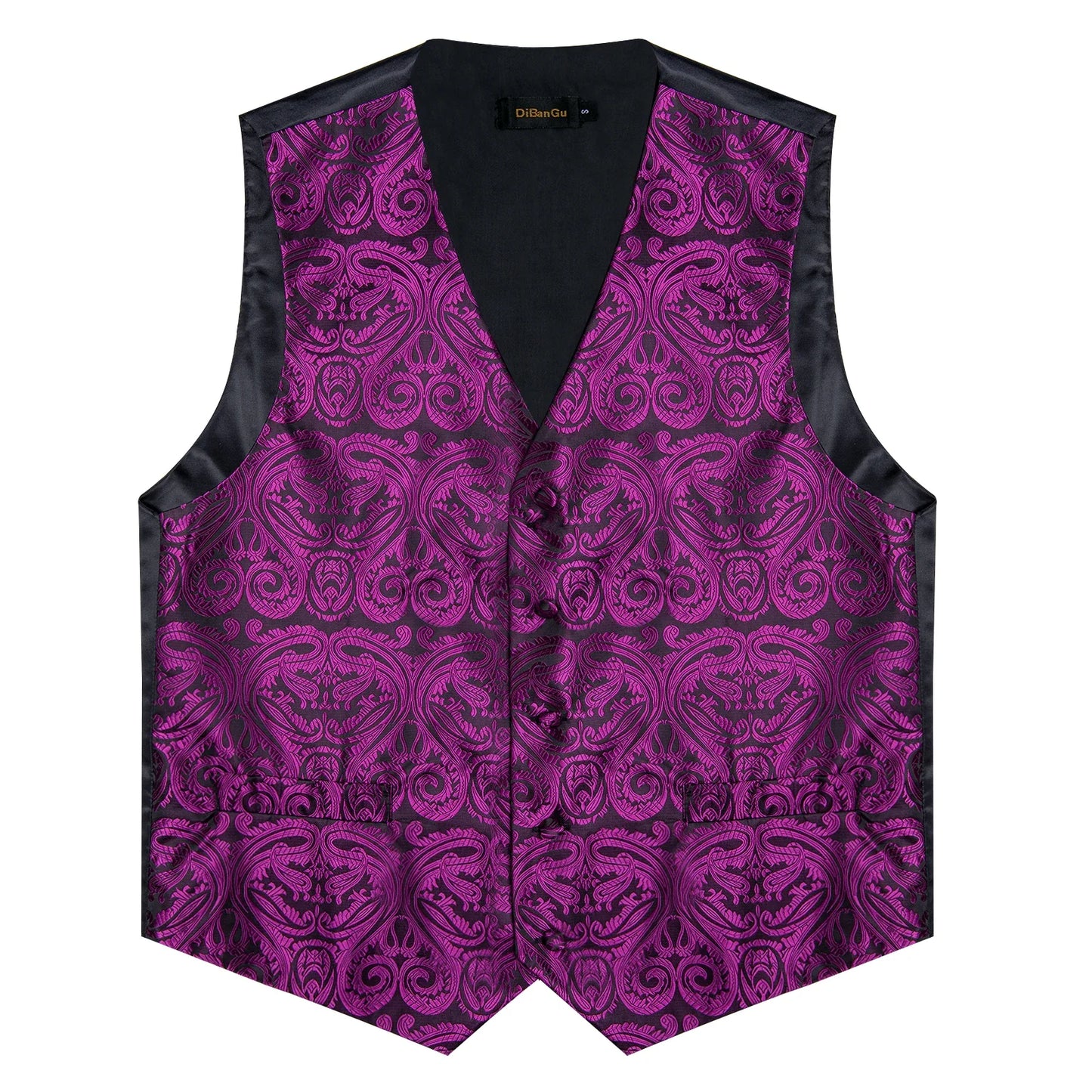 Men Wedding Vest Suit White Black Paisley Sleeveless Waistcoat for Man Shirt Accessories Fromal Bowtie Pocket Square Cufflinks