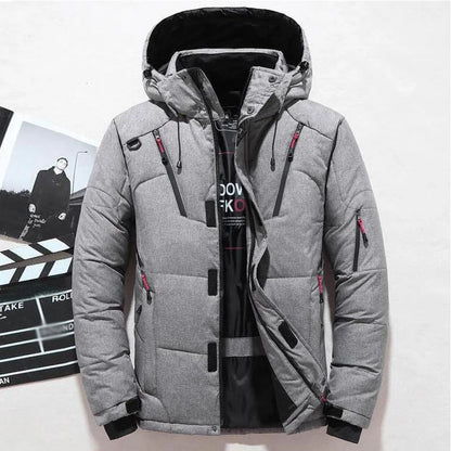'-20 Degree Down Jacket Male Winter Parkas Men White Duck Down Jacket Hooded Outdoor Thick Warm Padded Snow Coat Oversize M-4XL