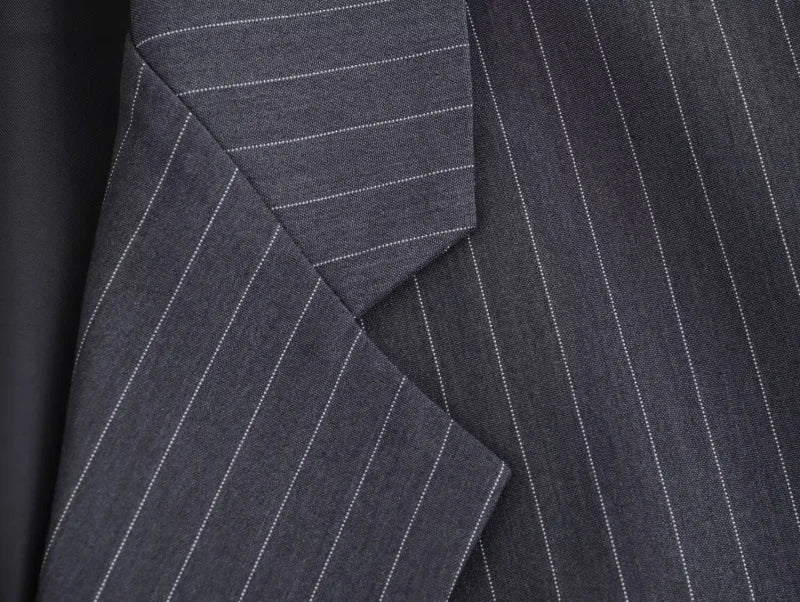 Fall/Winter 2025 New  Women's Street Fashion oversized pinstripe shoulder-padded loose suit jacket for women