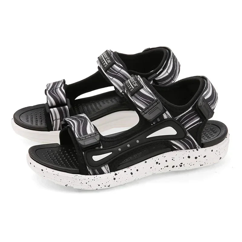 Summer Kids Sandals Boys Beach Shoes Breathable Flat Sandals EVA Leather Children Outdoor Shoes Size 28-41