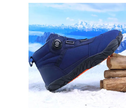 New Winter Booties Men Snow BareFoot Casual Shoes Outdoor Waterproof Work Shoes Warm Fur Men Ankle Shoes Snow Boots Plus Size 49