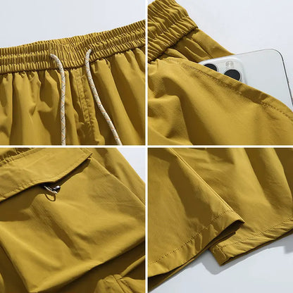 Autumn Hiking Pants Elastic Waist Outdoor Waterproof Camping Trousers Women Large Pocket Breathable Mountaineering Cargo Pants