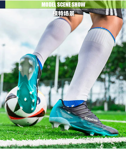 Double Star 2026 New Football Shoes, AG Long Stud for Kids, Primary Students, Teenagers and Adults, Professional Match & Trainin