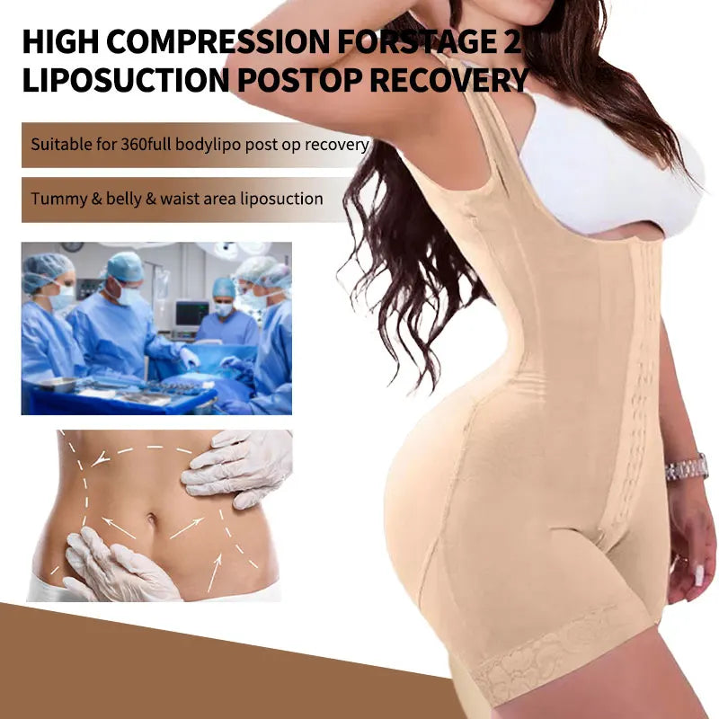 Women Tummy Control Body Sculpting Faja Girdles Post Lipo Surgical Reducing Shapers Postpartum Stage 2 BBL Shapewear