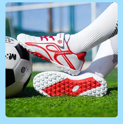 Kids Soccer Shoes Boys Grils Football Boots Non-Slip Training Indoor Outdoor Unisex Athletic Shoes Breathable Ultralight Sports