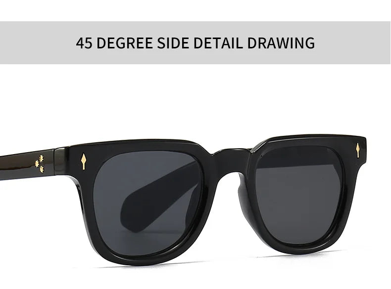 2026 Luxury Square Men Wmen Sunglasses Fashion Gradient Driving Shades Eyewear Vintage Green Trendy Rivets Sun Glasses UV400