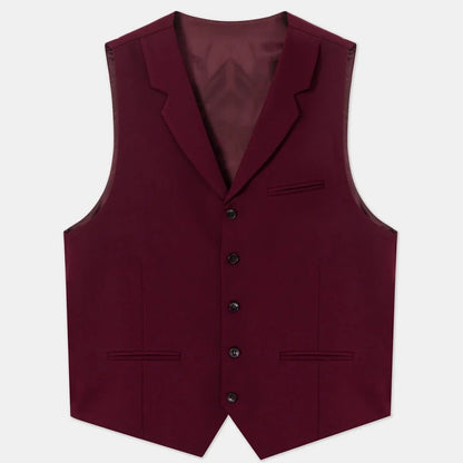 Men Vest Beige With Lapel Solid Single Button Waistcoat For Wedding Birthday Banquet Party Business Daily Casual Men Suit Vest
