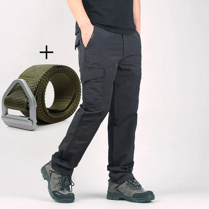 2023 Outdoor Waterproof Tactical Workwear Tactical Belt Mens Breathable Summer Casual Military Trousers Mens Quick Dry Trousers