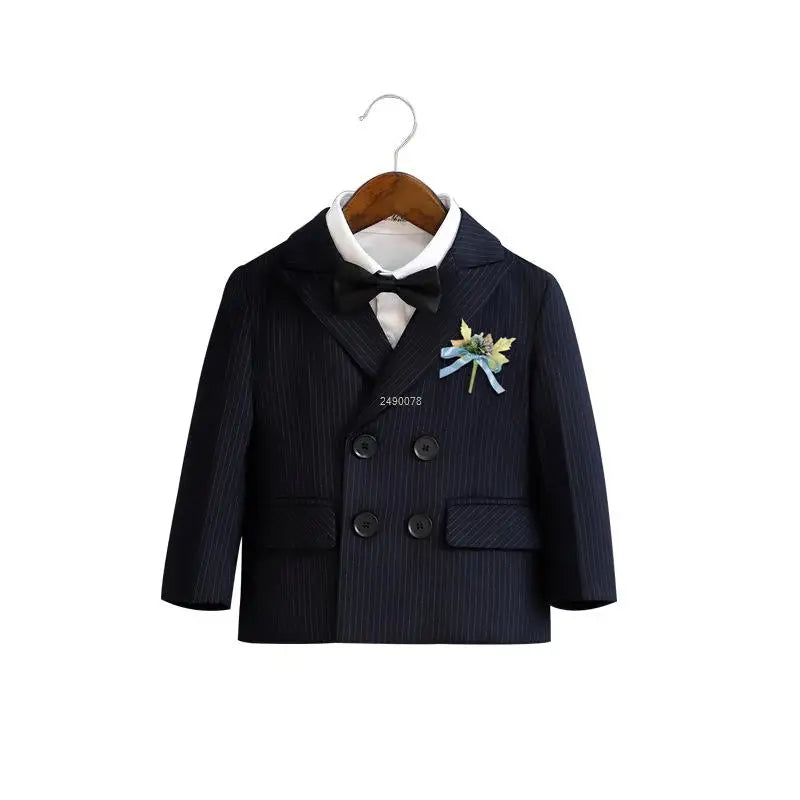 Kids 1 Year Black Birthday Dress Baby Boys Beautiful Photograph Suit Children Wedding Performance Piano Party Blazer Tuxedo Wear