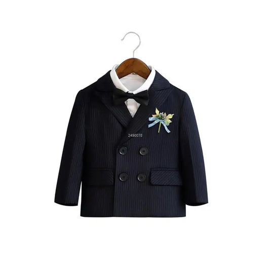 Kids 1 Year Black Birthday Dress Baby Boys Beautiful Photograph Suit Children Wedding Performance Piano Party Blazer Tuxedo Wear
