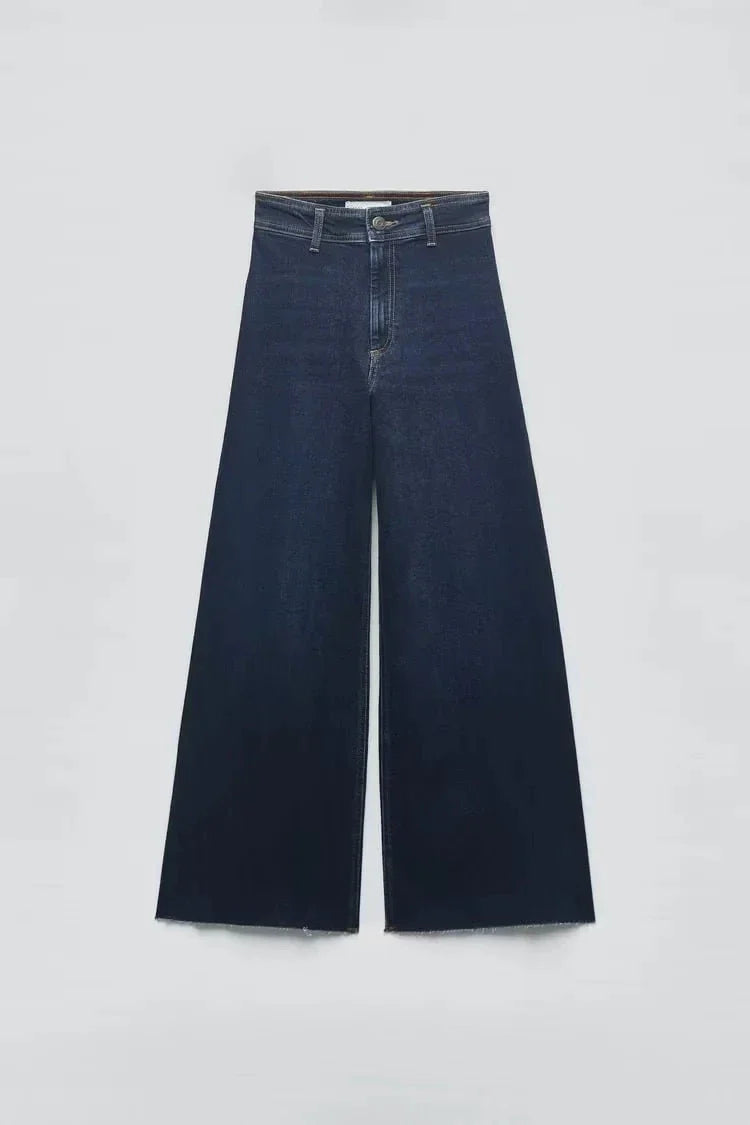 High Waist Straight Leg Navy Sle Women's Jeans Z Brand Slim Fit Casual Pants for Young Ladies Autumn Season
