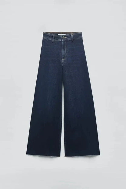 High Waist Straight Leg Navy Sle Women's Jeans Z Brand Slim Fit Casual Pants for Young Ladies Autumn Season