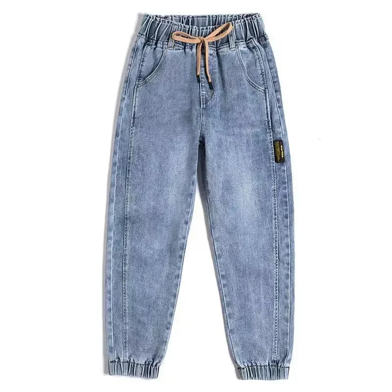 Cargo Jeans Women 2024 Spring and Autumn Korean Version of High Waist Pants Loose Slimming Straight Leg Bundle Haren Pants Tide